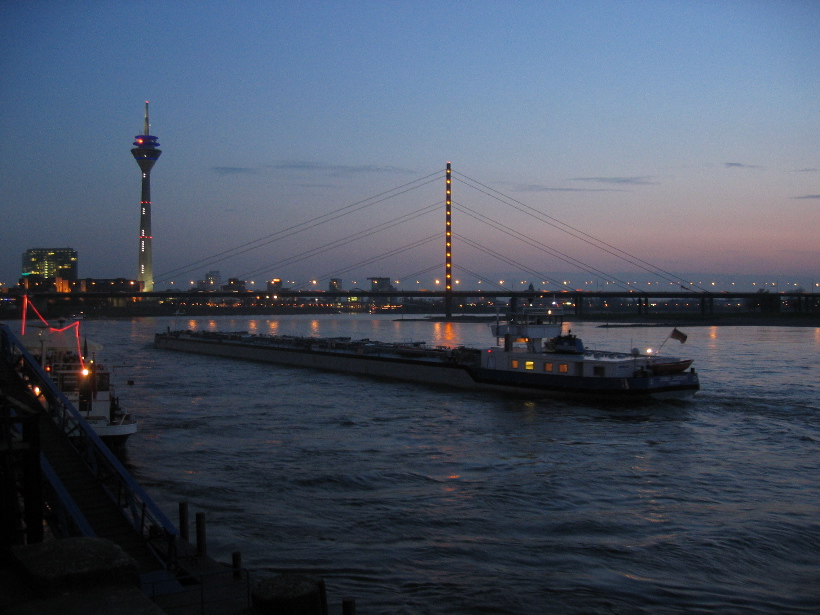 at night-fall on the river