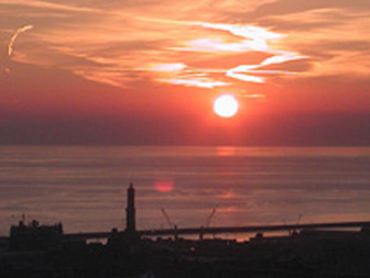 genova al tramonto