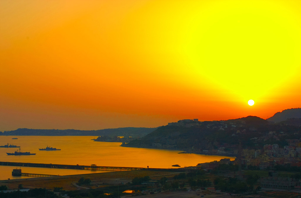 Tramonto dal parco Virgiliano