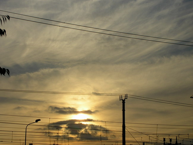 Tramonto in ferrovia