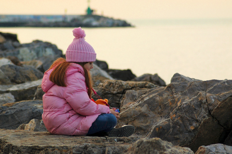 Ritratto al mare d'inverno