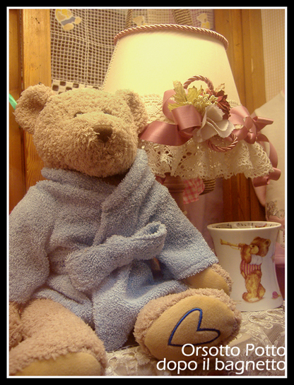 Orsotto Potto dopo il bagnetto Orsotto Potto dopo il bagnetto