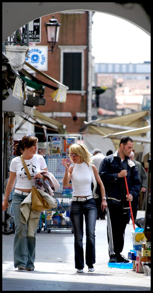 On the street..