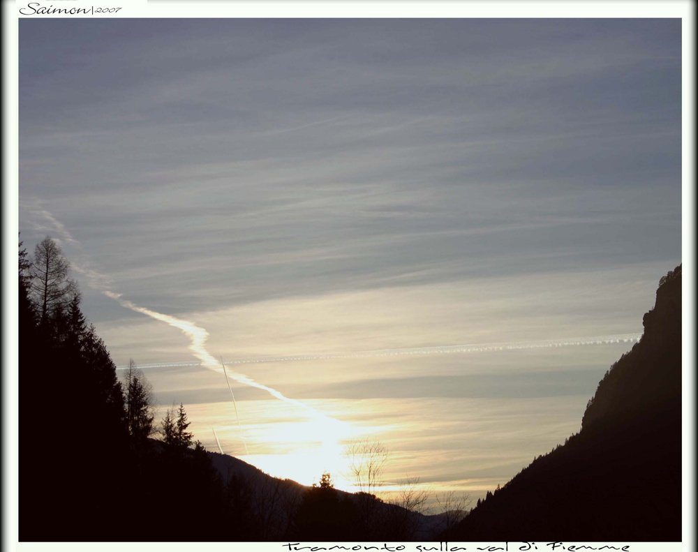 Tramonto sulla val di Fiemme
