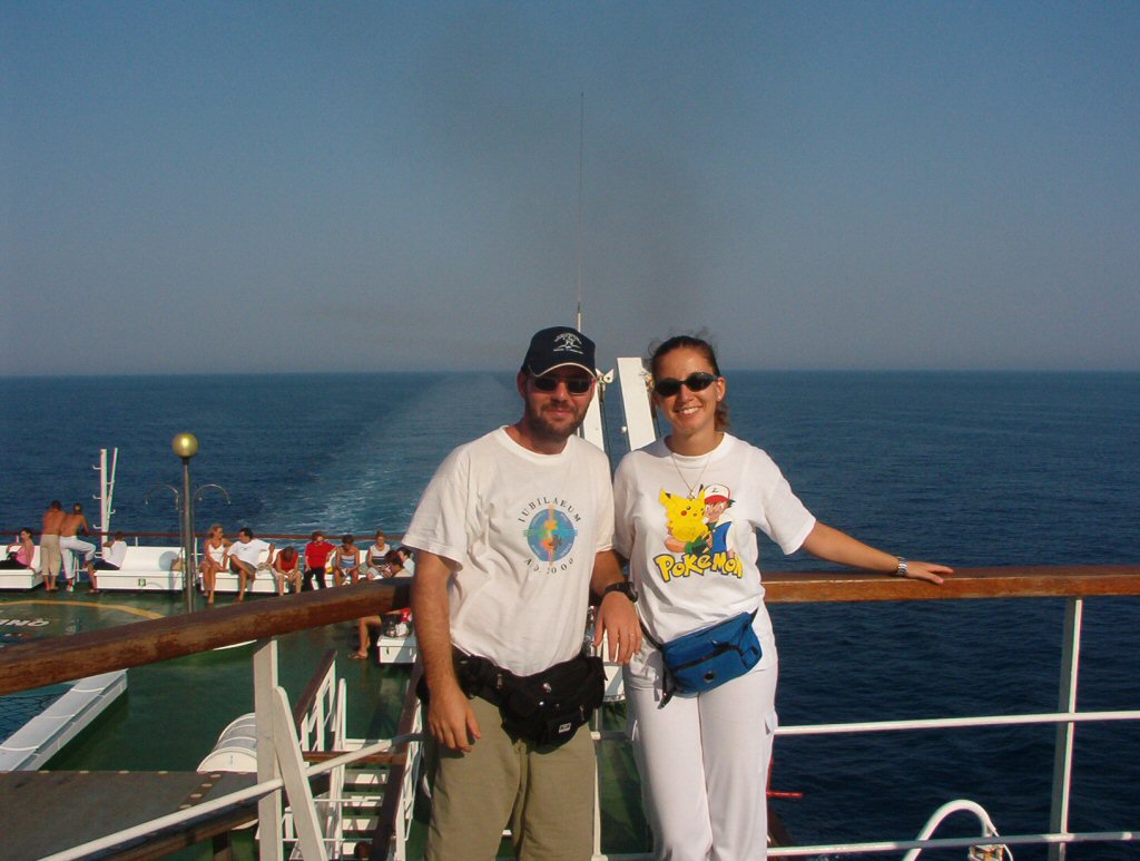 io e Dani in nave