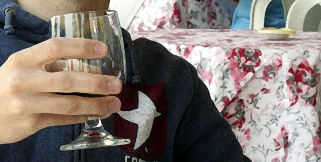 olio su tela, "Il pranzo della festa" - particolare