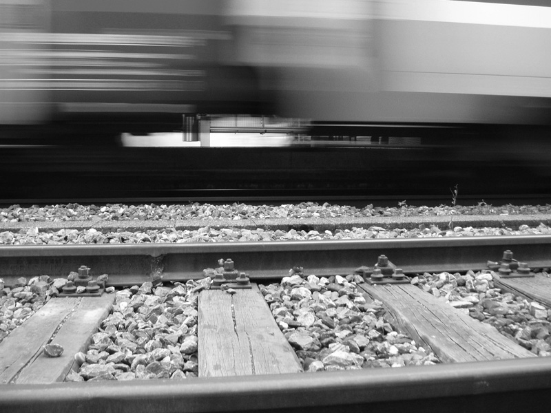 Treno in corsa