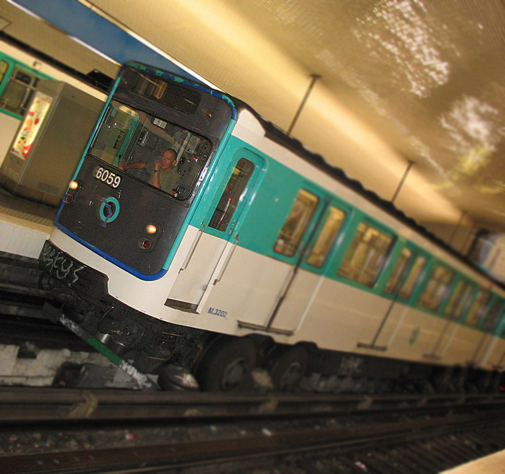 In metro...