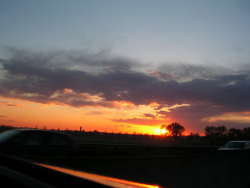 Tramonto autostrada 1