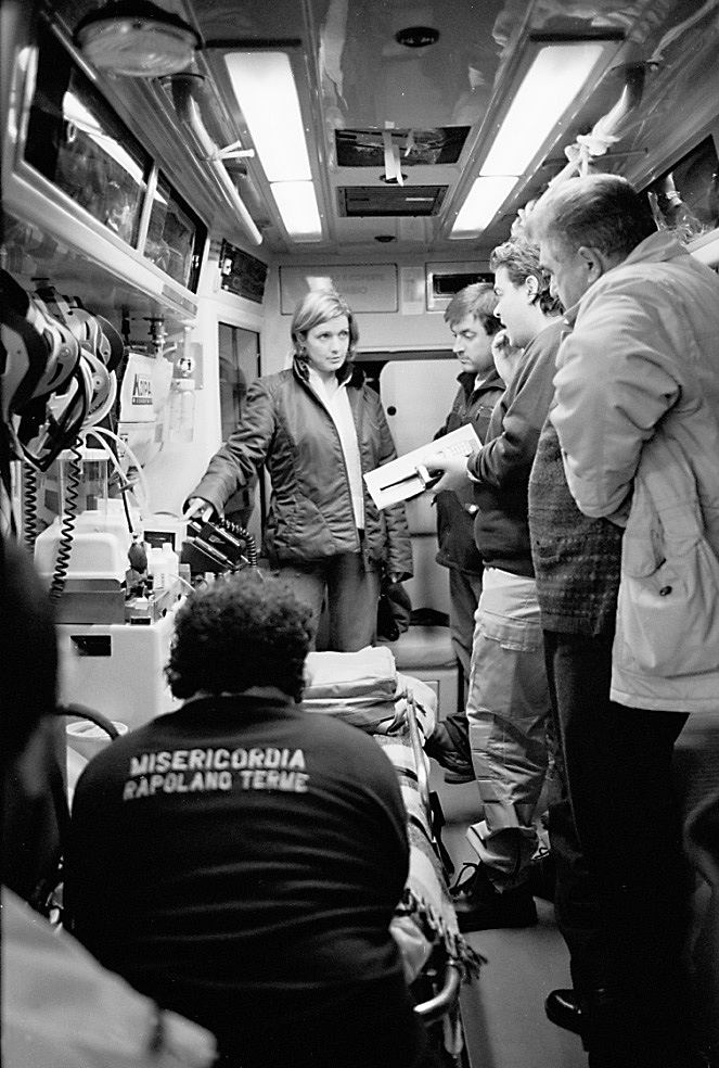 Retrain in ambulanza