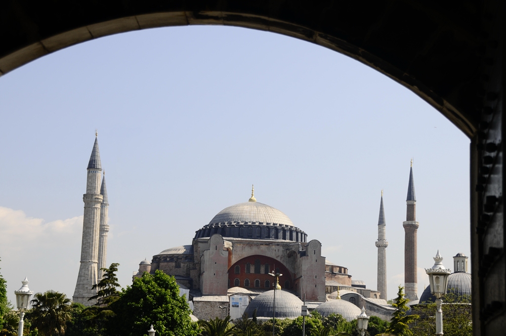 santa sofia vista dalla moschea blu
