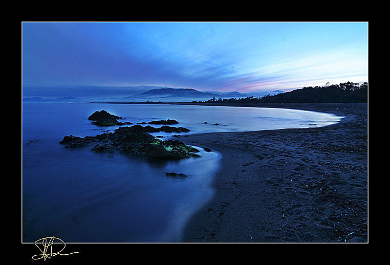 Dusk memories of sand and water