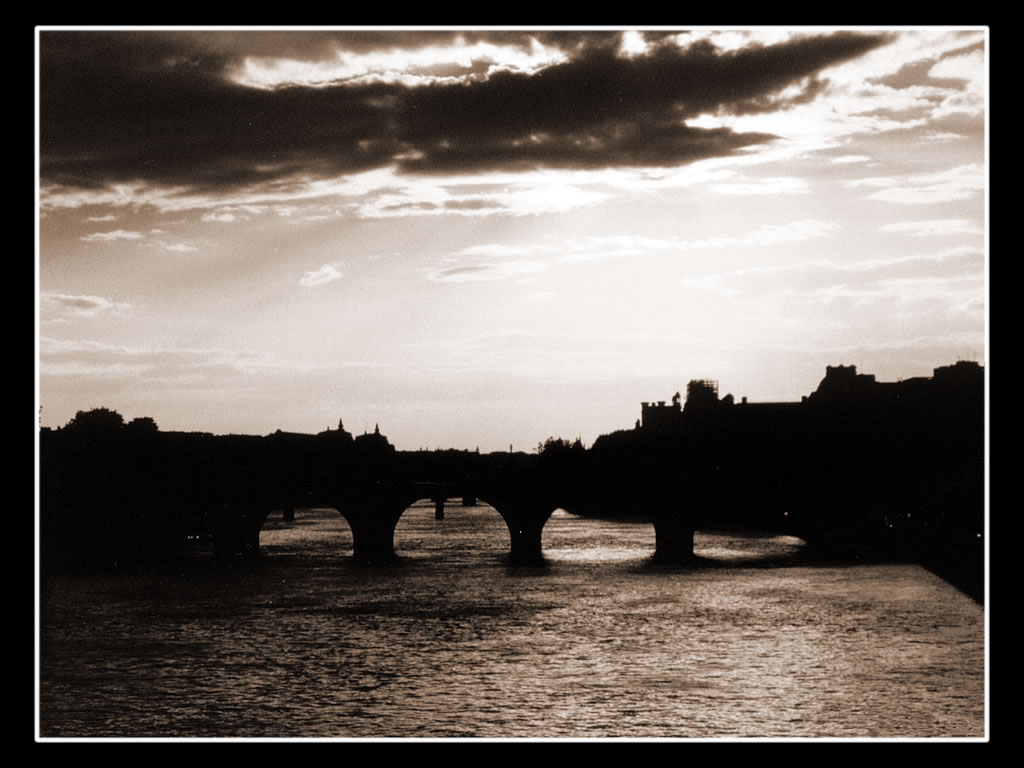 tramonto sulla senna