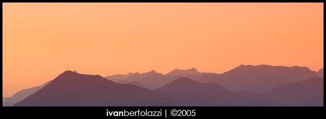 Tramonto dietro le alpi