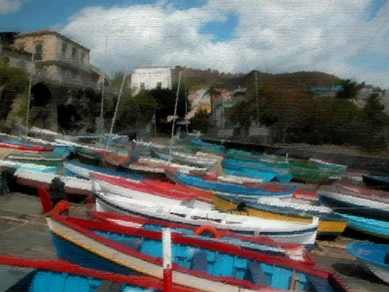 Porticciolo su tela - Acicastello (Ct)