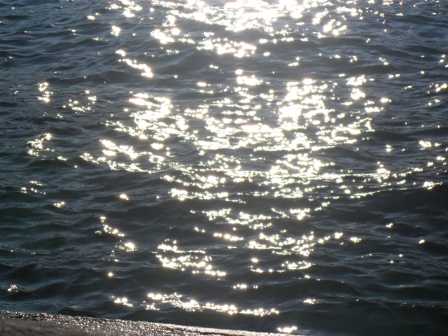 tramonto nel mare
