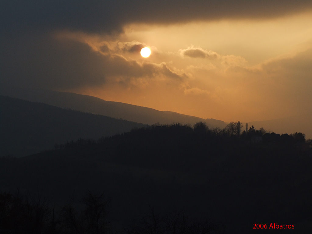 tramonto a monte la fine