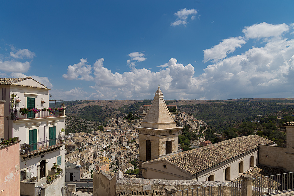 vista dall'alto di ragusa ibla