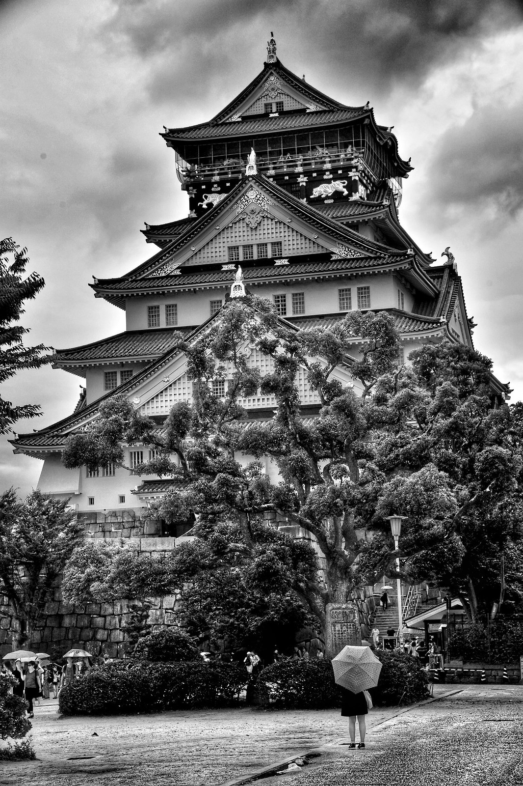 Osaka - Castle Garden Rainy