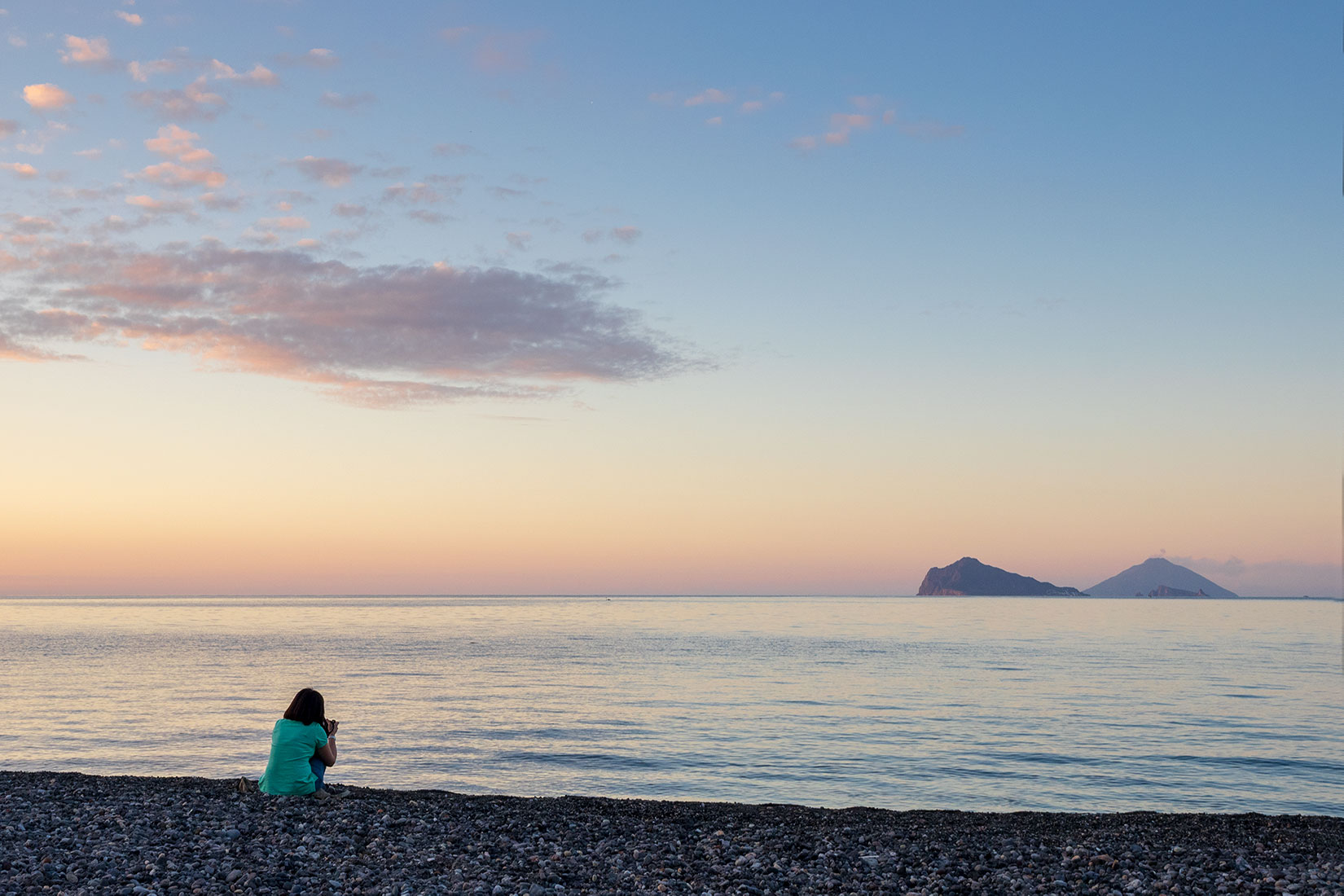 Di fronte alle isole Panarea e Stromboli