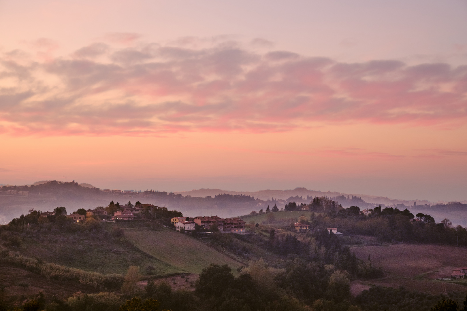 Colline al tramonto