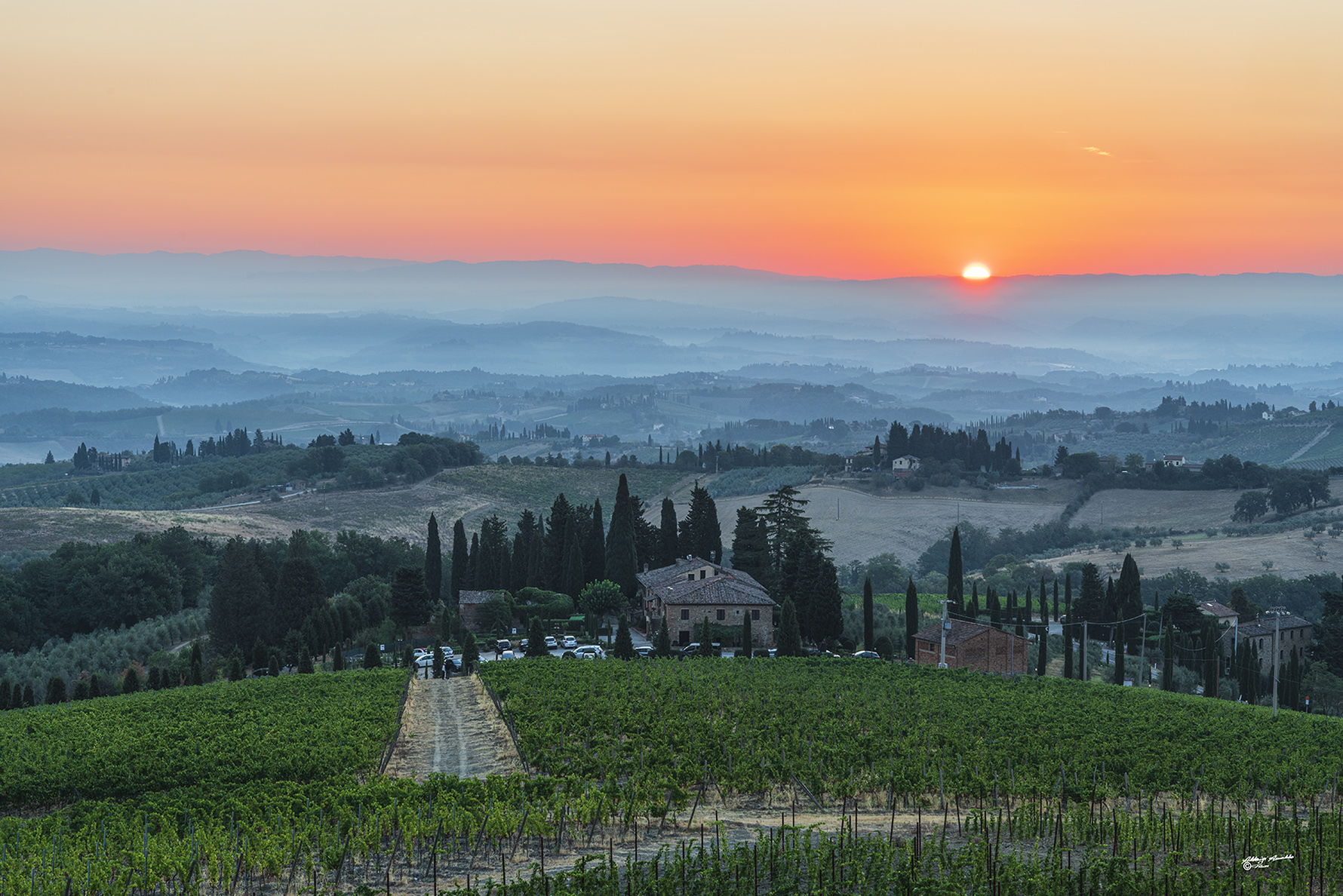 Lo spuntar del sole.. Colline Toscane