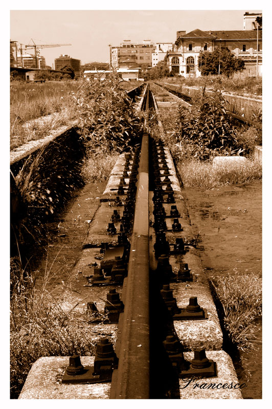 Rotaie bianche e nero