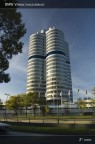 La sede centrale della BMW a Monaco di Baviera: opera dell'architetto K. Schwarzer, la sua costruzione e' stata completata nel 1972.