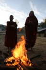 Myanmar - Monks in the Yatsayakyi Monastery Dawn Myanmar - Monks in the Yatsayakyi Monastery Dawn