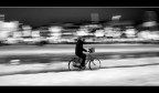 panning in bici b/n panning in bici b/n
