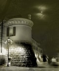 Rovato di notte . Scorcio di Piazza Palestro Rovato di notte . Scorcio di Piazza Palestro