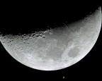 Uccultazione di Saturno da parte della Luna del 22/5/07 ore 22:42
Nikon D200 a fuoco diretto su telescopio  Mak 150 1800mm di focale - iso 400 - f/12
