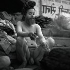 Naga Sadhu cooking Naga Sadhu cooking