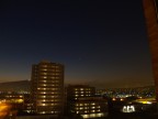 Foto scattata dalla finestra di casa mia. Il puntino luminoso in mezzo al cielo  Venere.