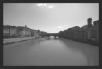 Grandangolo sul ponte vecchio dal ponte a Santa Trinita - Firenze