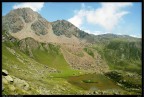 lago del Laus 2270m nel Parco Orsiera Rocciavr ha la particolarit di cambiare nettamente la colorazione, qui  verde, sullo sfondo la punta della Cristalliera