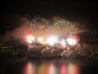 Spettacolo pirotecnico sull'Isola Comacina (sul lago di Como) in occasione della sagra di San Giovanni.