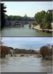 Piena del Tevere: prima e dopo ! Piena del Tevere: prima e dopo !