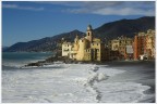 In spiaggia a Comogli d'inverno