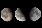 Una composizione di tre crop al 100% di fotografie a differenti fasi lunari.
Scattate con cavalletto, Canon 40D e 70-200F4L.