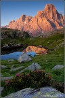 L'enrosadira sul Cimon de la Pala, Pale di San Martino di Castrozza - Italia