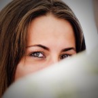 Over his shoulder Over his shoulder