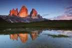 Tre Cime di Lavaredo al tramonto Tre Cime di Lavaredo al tramonto
