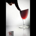 Abstract wine glass