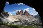 tre cime di lavaredo dalla grotta