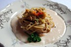 renette al radicchio in crosta di granchio e pistacchi su cr
