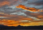 Tramonto sull Isola di Creta visto dal ponte della nave al largo