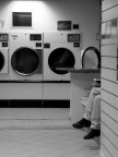 waiting at the automatic laundry waiting at the automatic laundry