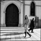 Photo session in the street. Photo session in the street.