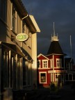 Spiraglio di sole al tramonto ad Akureyri - Islanda